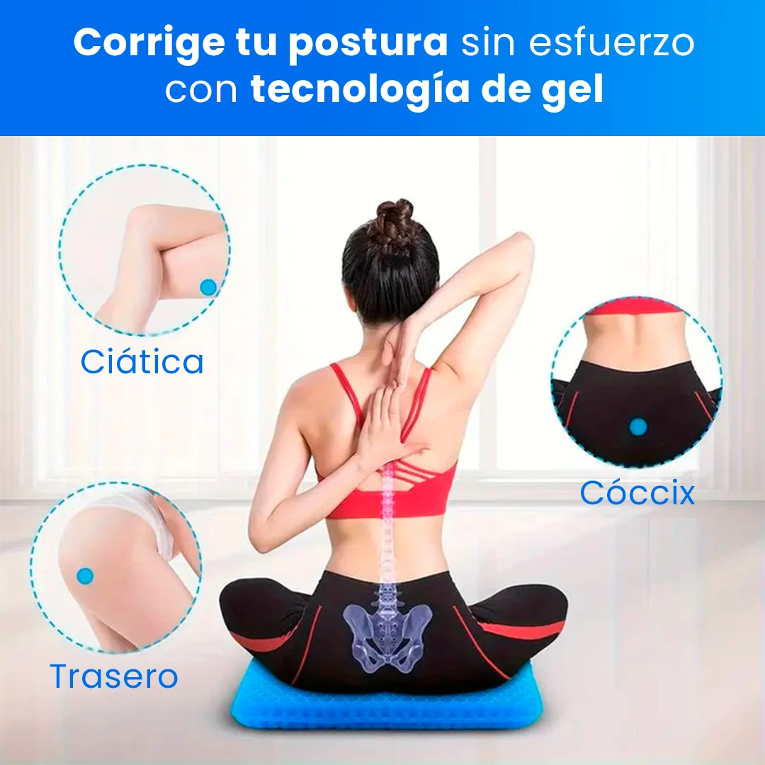 Cojín Ortopédico de Gel SitWell – Mejora la Postura y Garantiza Comodidad en la Oficina o el Coche