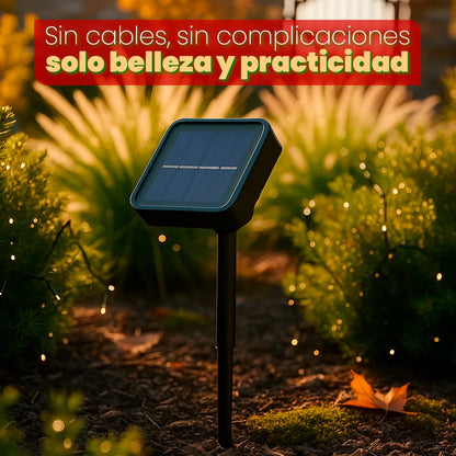 Guirnalda Solar Navideña SantaGlow – Flexible, Sin Cables, y con 8 Modos de Brillo
