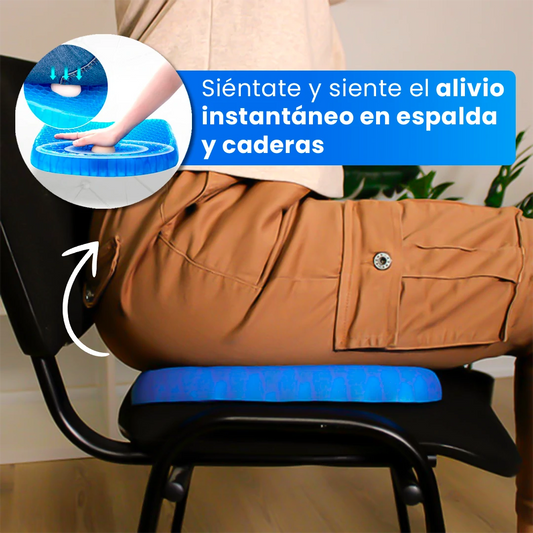 Cojín Ortopédico de Gel SitWell – Mejora la Postura y Garantiza Comodidad en la Oficina o el Coche