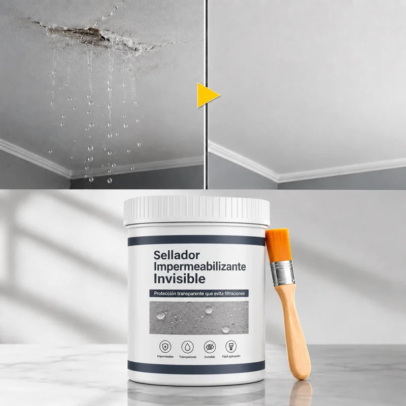 Kit 2 Selladores Impermeables de 500ml + 2 Brochas de Aplicación